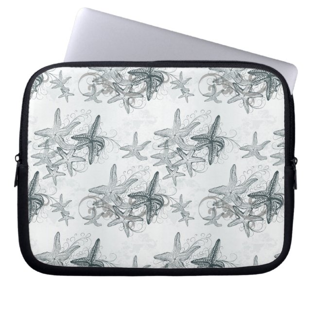 Starfish On The Sea Pattern Laptop Sleeve (Front)
