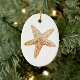 Starfish Painting Beach Art Ceramic Ornament