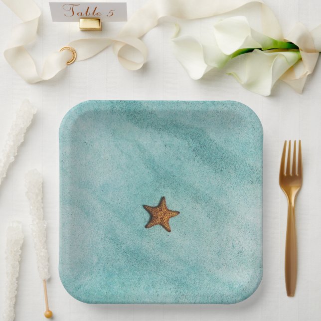 Starfish Paper Plate (Wedding)