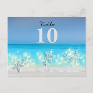 Starfish paradise blue waters tropical table no postcard
