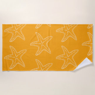 Starfish pattern beach towel