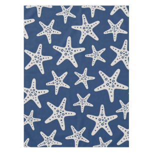 Starfish Pattern Blue Tablecloth