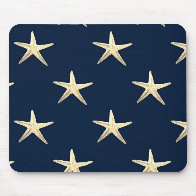 Starfish pattern on Solid Background  Mouse Pad (Front)