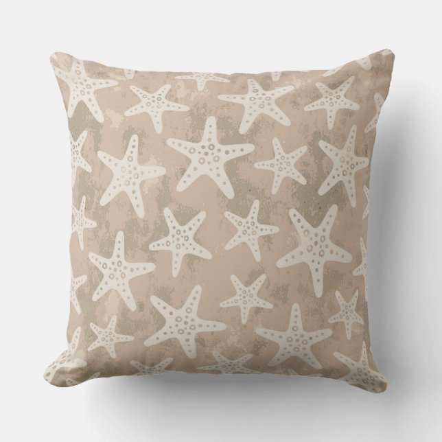 Starfish Pattern Sand Beige Cushion (Front)