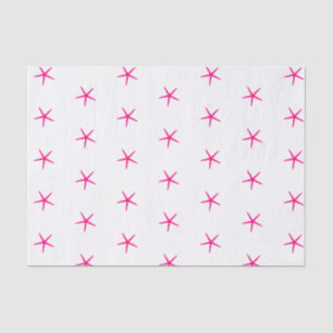 Starfish Patterns Pink White Beach Nautical 2022 Tissue Paper