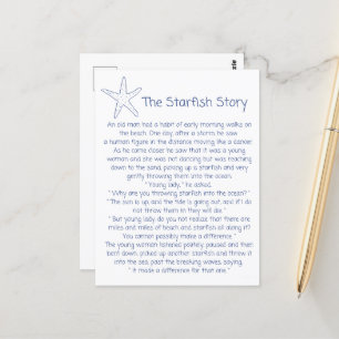 Starfish poem, the Starfish story, Foster mum gift Postcard