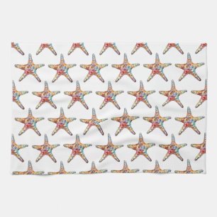 Starfish Rainbow Kitchen Towel