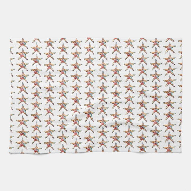 Starfish Rainbow Tea Towel (Horizontal)