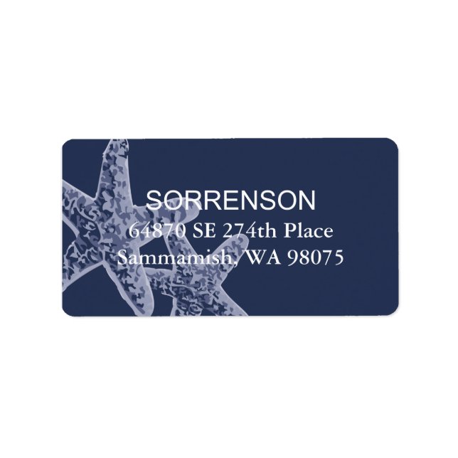 Starfish Return Address Label (Front)