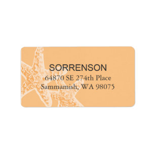 Starfish Return Address Label