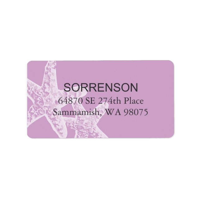 Starfish Return Address Label (Front)