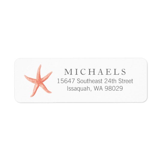 Starfish Return Address Labels