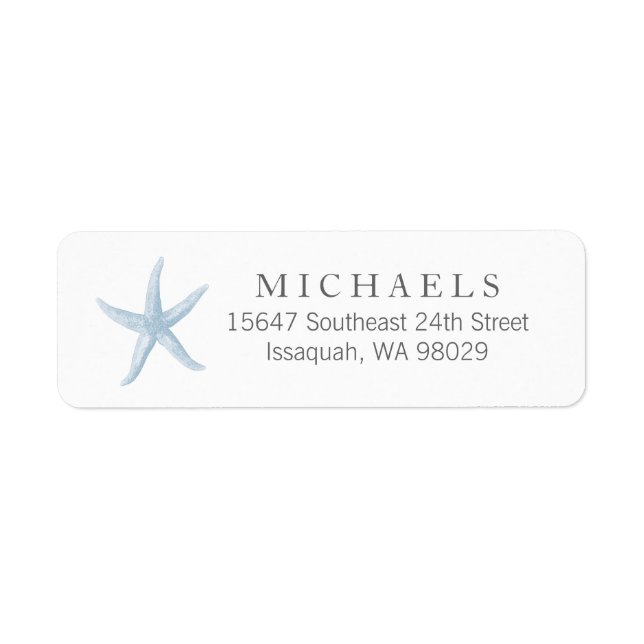 Starfish Return Address Labels (Front)