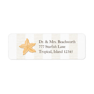 Starfish Return Address Labels Custom