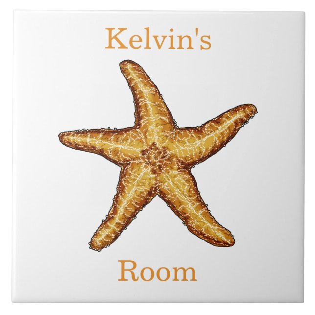 Starfish Room  Ceramic Tile (Front)