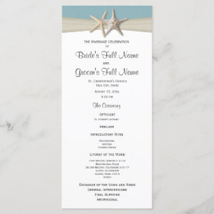 Starfish Rustic Wedding Program