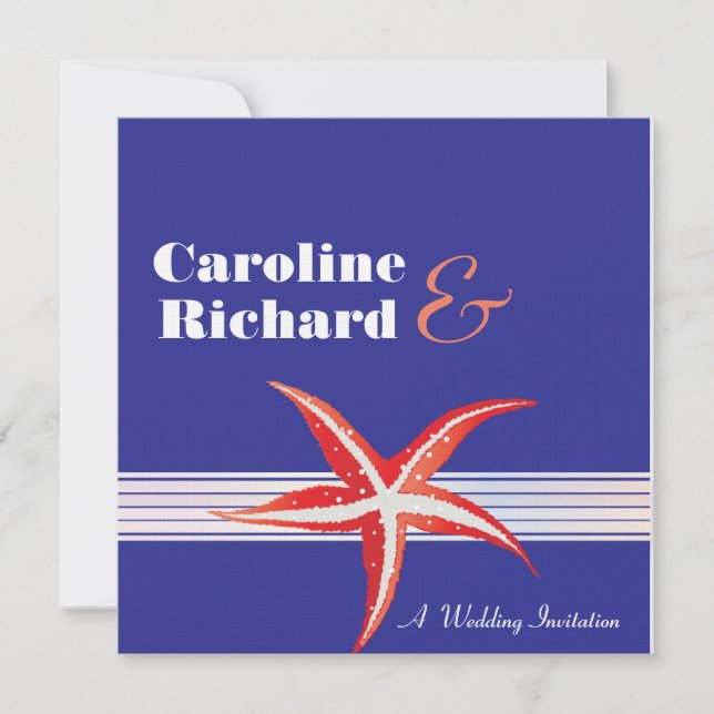 Starfish -Sailor Wedding Invitation (Front)