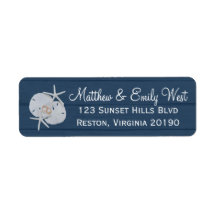 Starfish Sand Dollar Wedding Address Labels