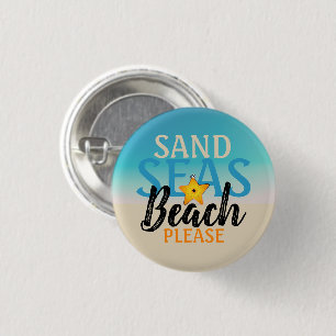 Starfish Sand Seas Beach 3 Cm Round Badge