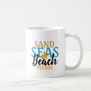 Starfish Sand Seas Beach Coffee Mug