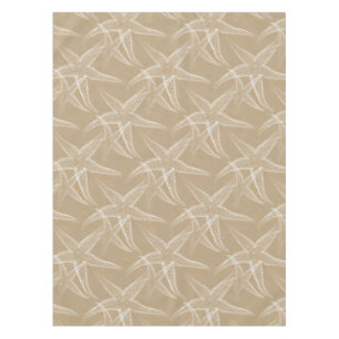 Starfish Sand Tan Beach Table Cloth