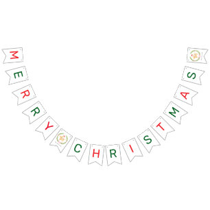 Starfish Santa Merry Christmas Bunting