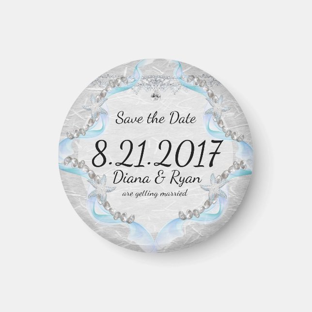 Starfish Save the Date Magnet (Front)
