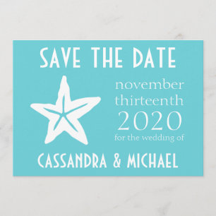 Starfish Save The Date (Teal)