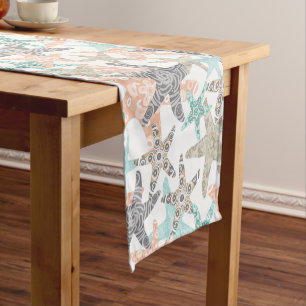 Starfish Seamless Pattern Short Table Runner