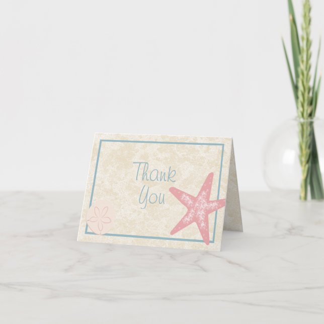 Starfish Seaside Thank You Card (Front)