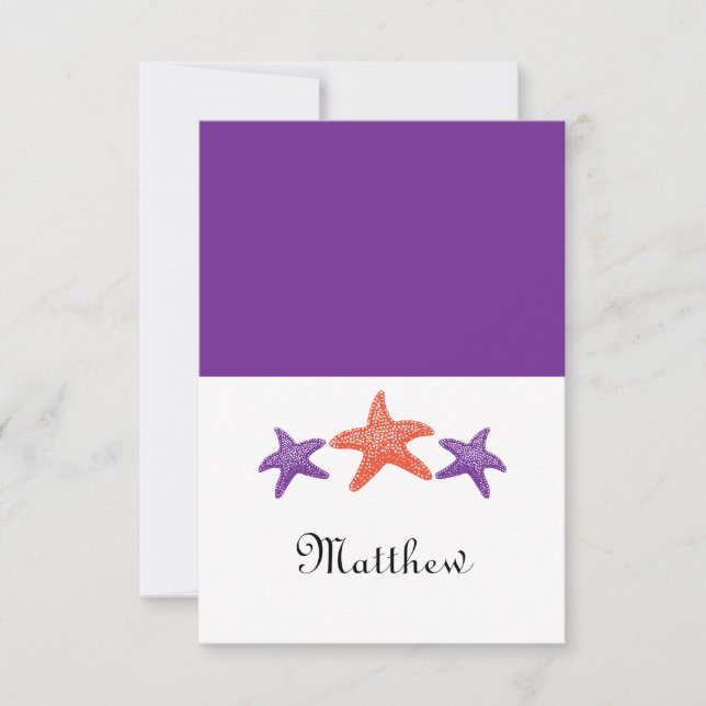 Starfish Seating Card (Front)