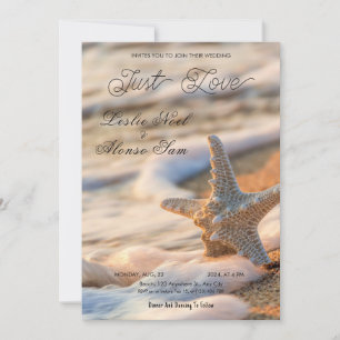 Starfish Serenade: Beach Wedding Invitation