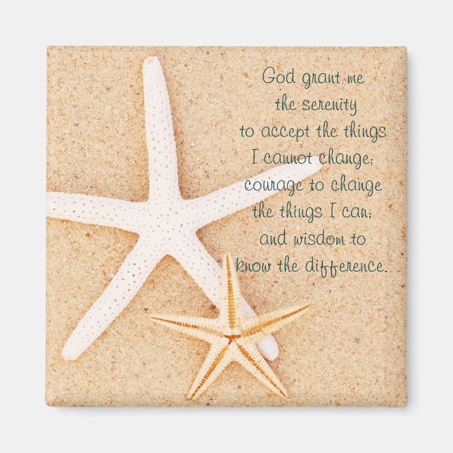 Starfish Serenity Prayer Magnet (Front)