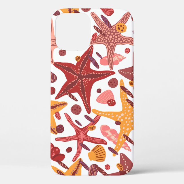 Starfish Shells: Scandinavian Sea Pattern Case-Mate iPhone Case (Back)