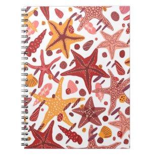 Starfish Shells: Scandinavian Sea Pattern Notebook
