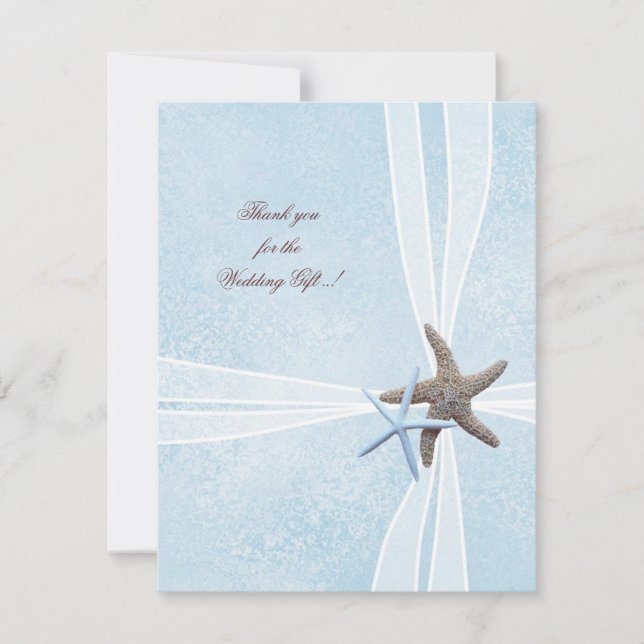 Starfish Small Wedding Thank You Cards (Front)
