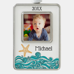 Starfish Story Adoption Personalized Gift Silver Plated Framed Ornament