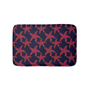 Starfish Style Pattern Bath Mat