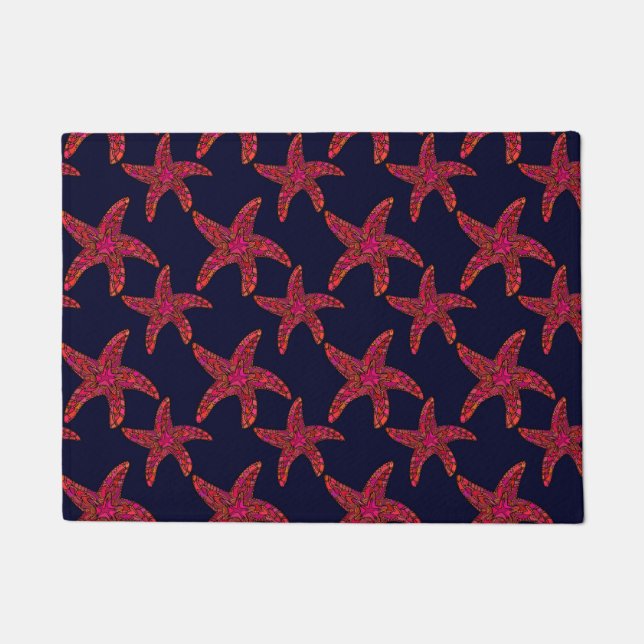 Starfish Style Pattern Doormat (Front)