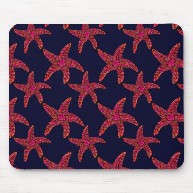 Starfish Style Pattern Mouse Pad (Front)