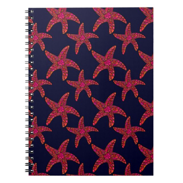 Starfish Style Pattern Notebook (Front)