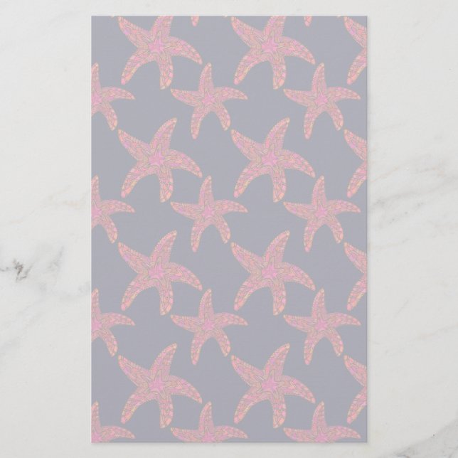 Starfish Style Pattern Stationery (Front)