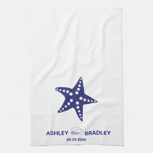 Starfish Tea Towel, Kitchen Towel for Wedding Gift