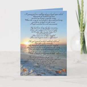 Starfish thrower greeting card