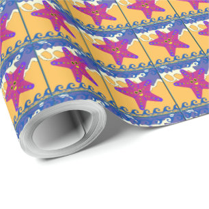 Starfish to brighten up wrapping paper