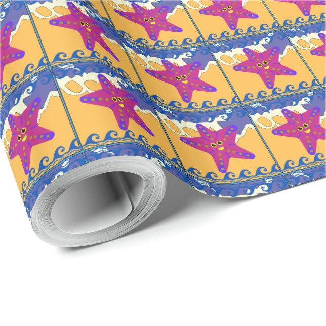 Starfish to brighten up wrapping paper (Roll Corner)