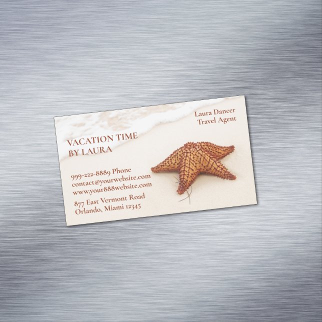 Starfish Travel Agency Magnetic Business Card (In Situ)