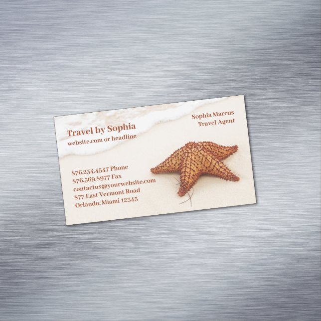 Starfish Travel Agency Magnetic Business Card (In Situ)