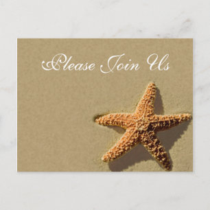 Starfish Tropical Event And Wedding Invitation Postcard