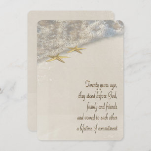Starfish Vow Renewal for 20th Anniversary Invitation